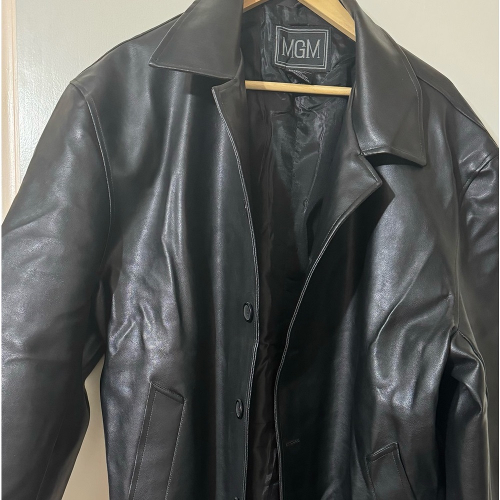 Mens leather Jacket XL